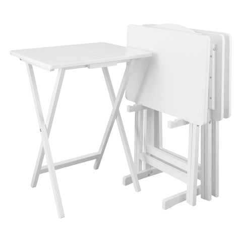 Casual Home 5pcs Tray Table Set - White (660-41)