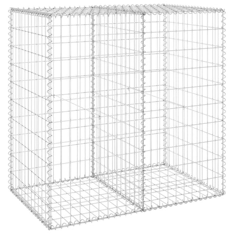 vidaXL Galvanized Steel Gabion Wall with Covers, Heavy-Duty Retaining Stone Basket for Outdoor Garden Patio & Backyard, 39.4" W x 23.6" D x 39.4" H