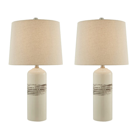 Lite Source Noelle 24 1/4" Natural Ceramic Table Lamps Set of 2