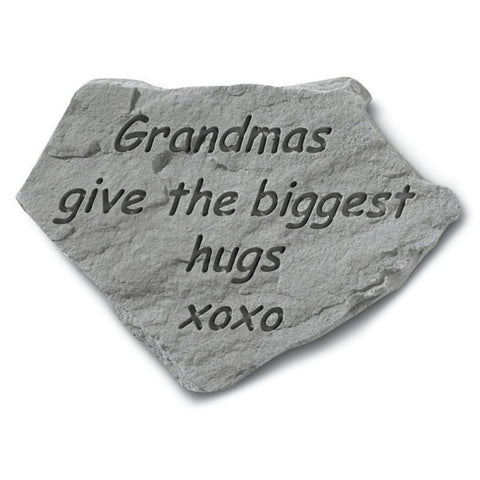 KayBerry Garden Accent Stone Grandmas Give The Biggest Hugs XOXO 90820