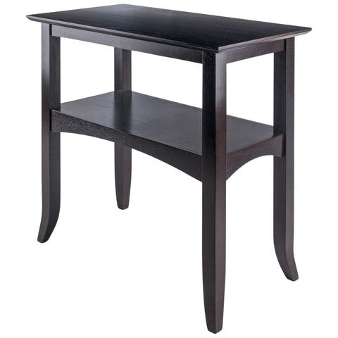 Oakestry Camden Console Table with Lower Shelf, Solid Wood, Coffee Finish, Flared Legs & Arched Aprons, Entryway or Living Room
