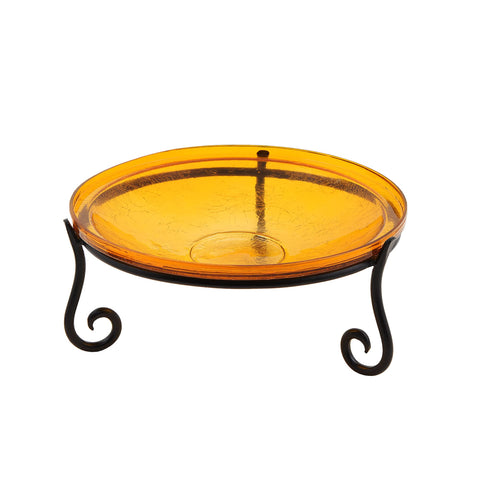 Achla Designs 201-7032 14 Inch Mandarin Crackle Short Stand II Birdbath
