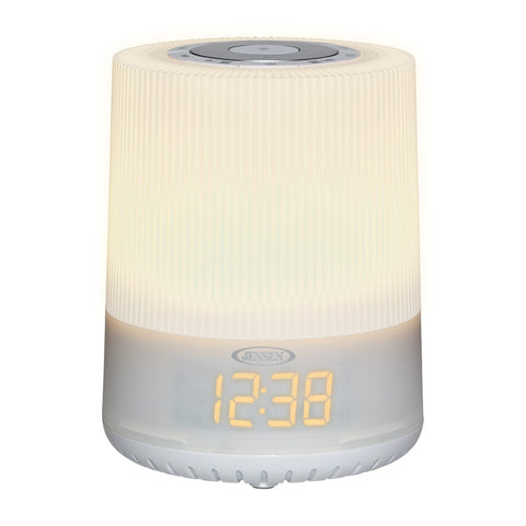 Jensen JCR-360 JCR-360 Mood Lamp FM Digital Dual-Alarm Clock Radio with Nature Sounds