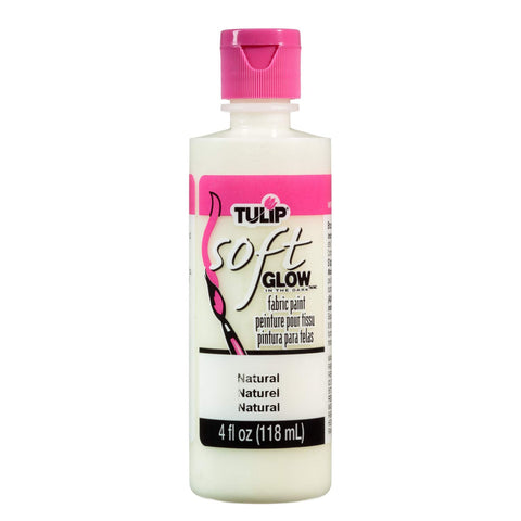 Tulip Soft Fabric Paint Glow in The Dark, Washable, Soft and Flexible, Permanent Paint, for Light and Dark Fabrics, Glow Natural, 4 fl oz
