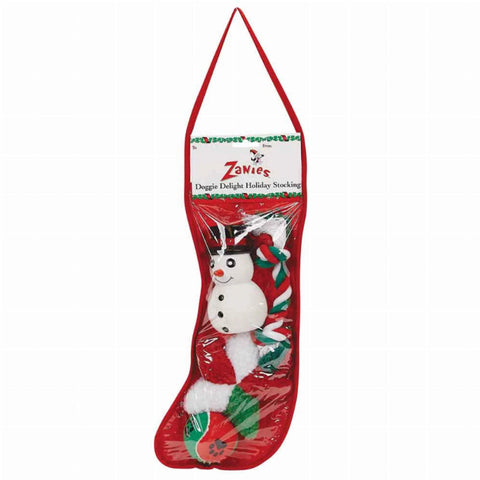 Zanies Doggie Delight Holiday Stockings — Festive Holiday Toys for Dogs , 14"
