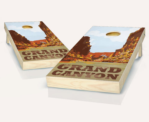 Skip's Garage Grand Canyon National Park Cornhole Set - 2x4 Boards (All Weather Bags) - Include Carry Case