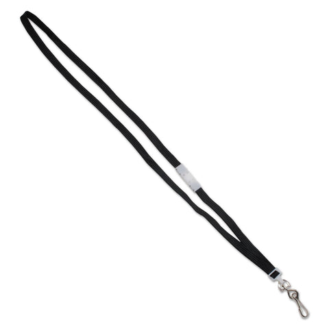 Advantus Deluxe Safety Lanyards, Metal J-Hook Style, 36" Long, Black, 24/Box