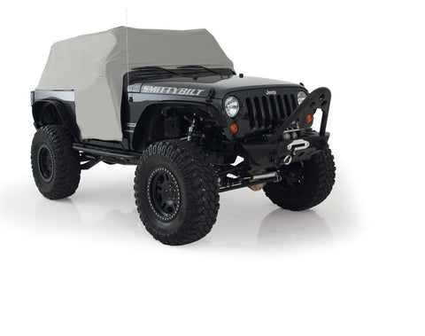 Smittybilt 1061 Gray Water-Resistant Cab Cover with Door Flap