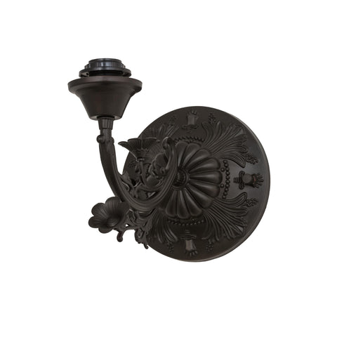 Meyda 27067 Traditional One Light Wall Sconce from Victorian Collection in Mahogany Bronze Finish, 11.00 inches
