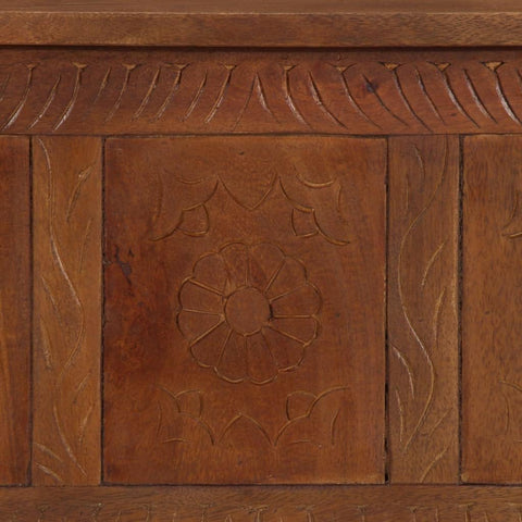 SKM Storage Box 43.3"x11.8"x15.7" Solid Mango Wood