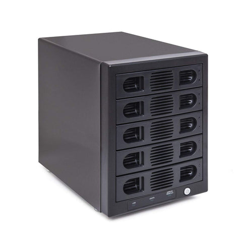 Syba 5 Bay Tool Less Tray Hot Swappable 2.5" 3.5" SATA III RAID HDD External USB 3.0 Enclosure Windows MacOS SY-ENC50118