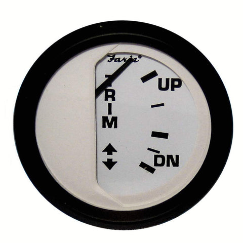 Faria 12916 Euro Trim Gauge (Mercury/Mariner/Mercruiser/Volvo DP/Yamaha 2001 and Newer) - 2", White