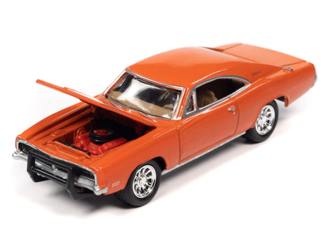 Johnny Lightning 1969 R/T Orange Country Charger 1/64 Diecast Model Car JLSP206