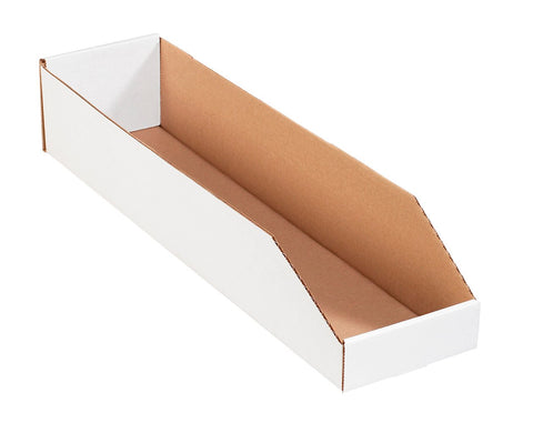 Box USA Storage Bins Large 4"L x 24"W x 4 1/2"H 50-Pack - Corrugated Cardboard Box for Packing, Moving, and Storage