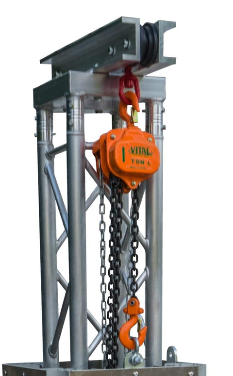 JMAZ Lighting 33 Foot Manual Chain Hoist, Rated for 1 Ton