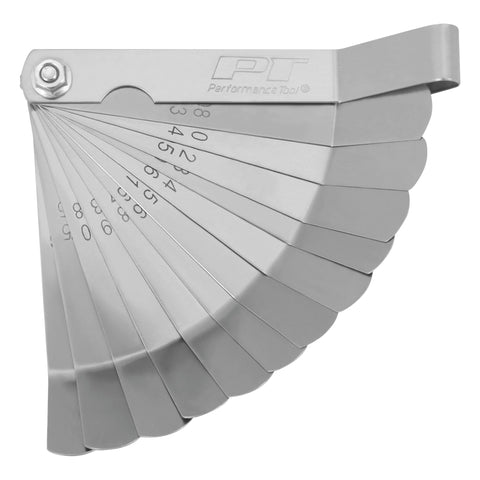 Performance Tool W130C 12-Blade Tappet Gauge for Precise Valve Adjustments and Engine Maintenance
