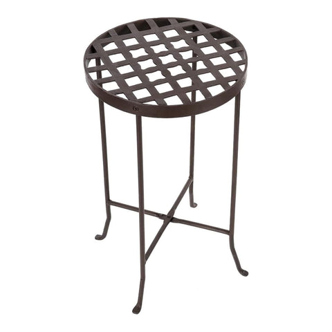 Oakestry Flowers Plant Stand 25-Inch Tall Black Metal Holder for Indoor Outdoor Pots Planters Garden Balcony Patio Floor Display Decorative Heavy Duty Stable Vertical Home Decor Use