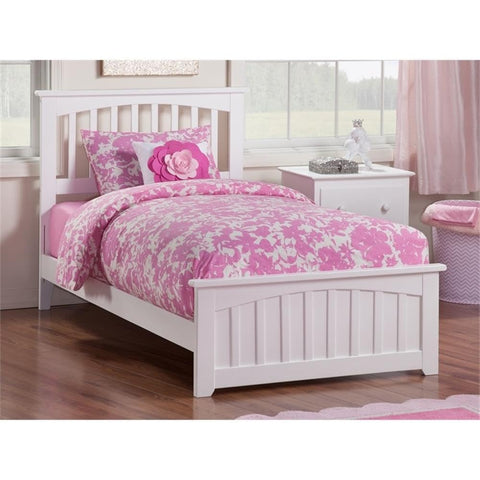 Atlantic Furniture AFI Mission Twin XL Spindle Bed in White