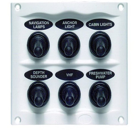 BEP 900-6WP Splash Proof Panel - 6 Way