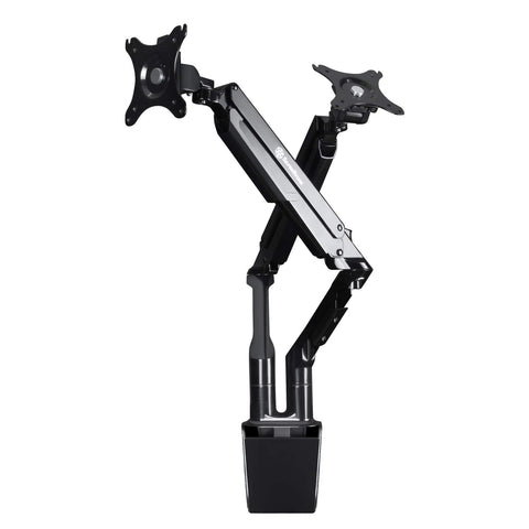 SilverStone Technology ARM21B Dual Vesa Monitor Riser Arm Mount for 2 Monitors up to 32" and 9Kg Each (Acer and Asus Monitor Compatible) (SST-ARM21B)