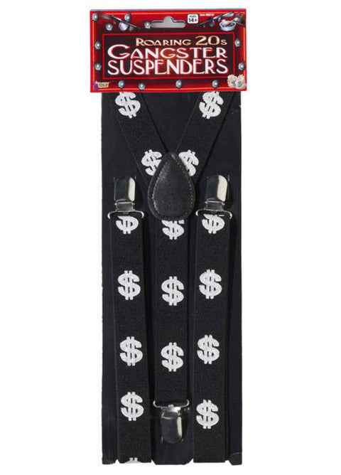 Forum Novelties 66141 Gangster Dollar Suspenders Costume Accessory, As Shown, One Size