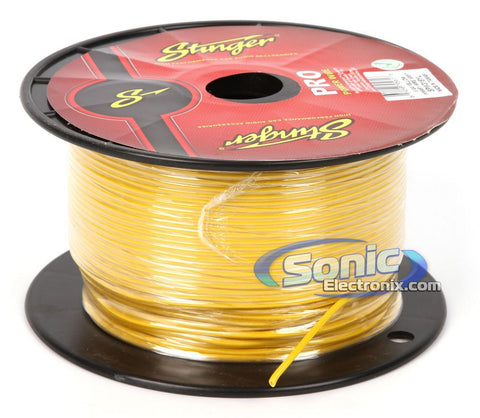 Stinger SPW318YL PRO Series 18 Gauge Primary Wire 500-Feet (Yellow)