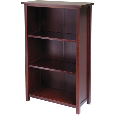 Winsome Wood Milan Shelving, Long, Antique Walnut
