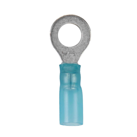Install Bay Heat Shrink Ring Connector 16/14 Gauge 1/4 Inch Blue 100 Pack - HSBRT14