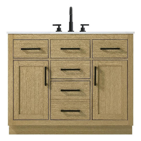 Elegant Kitchen and Bath Alden 42" Single Bathroom Vanity in Honey Brown