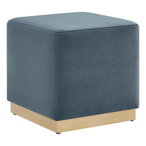 Modway 17" Square Performance Velvet Upholstered Upholstered Ottoman
