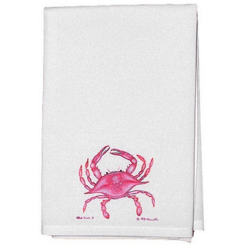 Betsy Drake GT102 Pink Crab Guest Towel