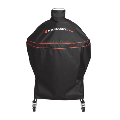 Kamado Joe Big Joe Series 24-inch Ceramic Charcoal Grill and Smoker Durable Polyester Grill Cover with Adjustable Buckle, Waterproof, in Black, Model BJ-GC23BWFS