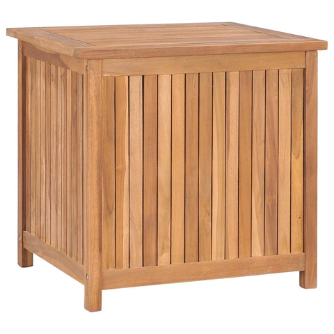 vidaXL Patio Storage Box 23.6 inches x19.7 inches x22.8 inches  Solid Teak Wood