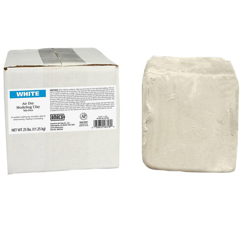 AMACO AMA46318R Air Dry Clay, 25 lbs. , White (Color may vary)