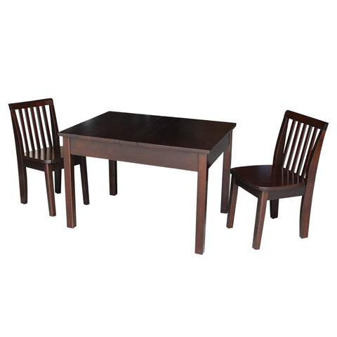 International Concepts 3 Piece Storage Kids Table and Chair Set