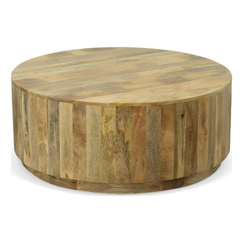 Tamia 42 in Round Wooden Coffee Table - Natural