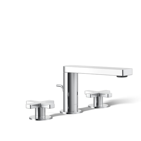 Kohler 73060-3-CP Composed® Widespread Bathroom Sink Faucet with Cross Handles, 1.2 gpm, Polished Chrome