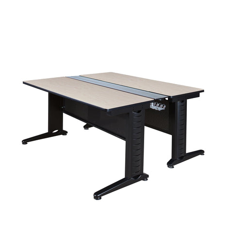 Regency Fusion 72 x 58 in. 2 Person Bench Workstation Desk- Maple