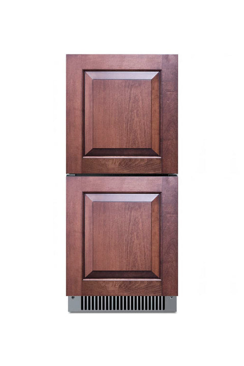 15 wide indoor/outdoor ADA compliant drawer refrigerator in stainless steel