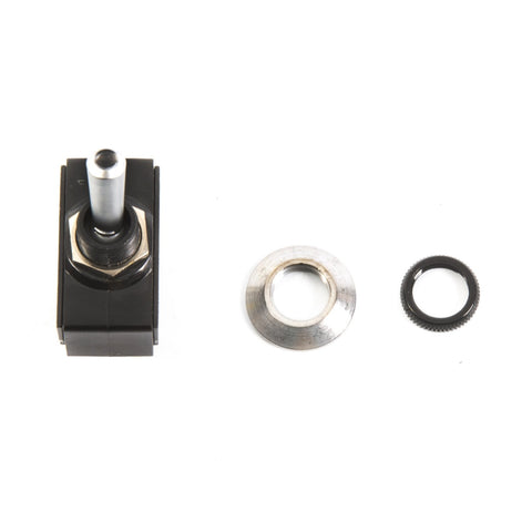 Sierra International TG23000 Satin Chrome Tip On-Off SPST Toggle Switch with Matching Retaining Ring, White/Red
