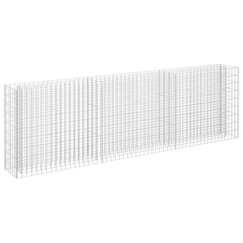 vidaXL Rectangular Gabion Raised Garden Bed - Durable and Rustproof Galvanized Steel Construction - 106.3"x11.8"x35.4" - Easy Assembly - Ideal for Patio or Garden