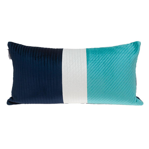 Parkland Collection Hiro Transitional Navy Rectangle 12" x 24" Throw Pillow