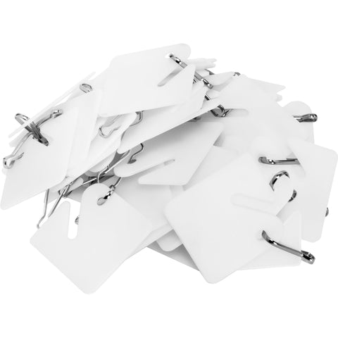 Barska Multi-Purpose Key Tags with Write-On Labels & Ring Holders - 50 White Tags