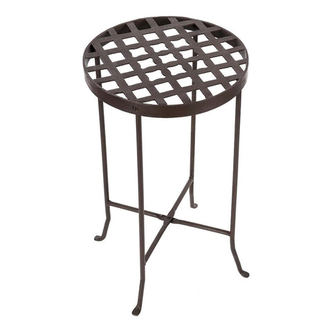 Oakestry 25 Inch Flowers Plant Stand for Indoor Outdoor Garden Decor Sturdy Metal Raised Pot Holder Pedestal for Patio Balcony Living Room Entryway Home Use Elegant Black Finish Space Saving Style