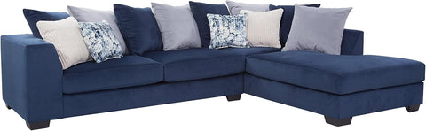 American Furniture Classics 8-A317V8-K Casual Comfort Sectional Sofa in Blue