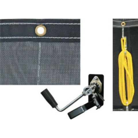 Buyers Products DTR7018 Aluminum Tarp System with Mesh Tarp, 7 x 18 Feet – Dump Body Tarp Kit, Dump Trailer Accessories, Heavy Duty Double-Stitched Hems, Brass Grommets, Telescoping Roller
