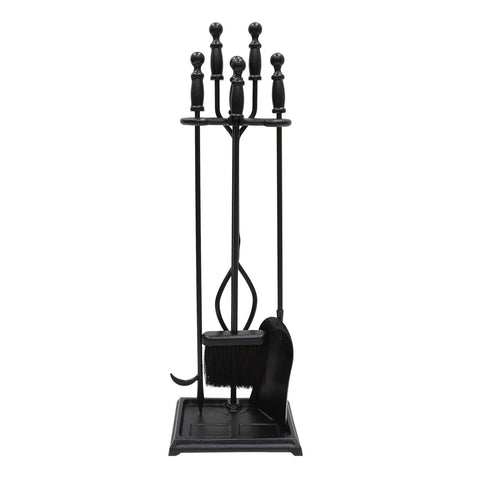 Minuteman International Westminster 5-piece Fireplace Tool Set, Black