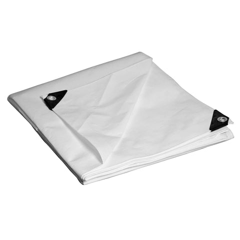 Dry Top Multi-Purpose Heavy Duty Poly Tarp, 10x20 Feet, White