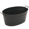 Achla Designs Black Oval Galvanized Steel Tub