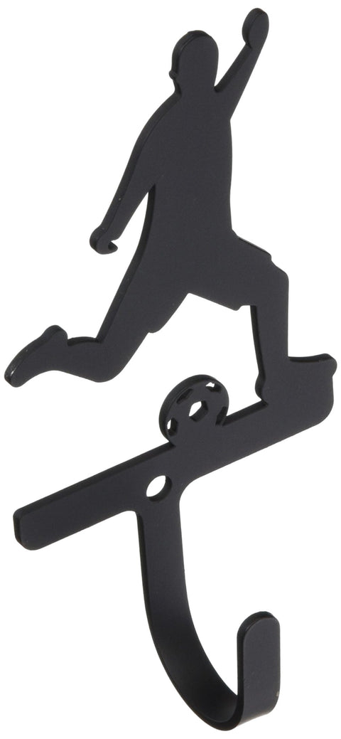 StealStreet 5 Inch Soccer Player Wall Hook Small - Wrought Iron, Iron, Carbon (99.85%, 0.15%) - Wall Hook